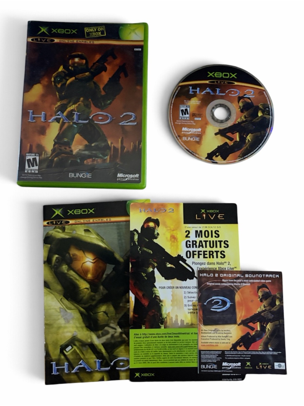 Halo 2 Microsoft Xbox ll First 1st Release Launch Black Label VG w/ All Inserts